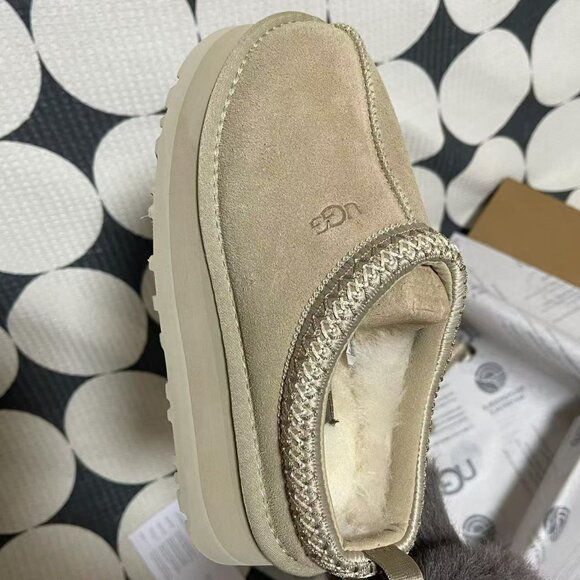 UGG TAZZ Tasman Suede PLATFORM SLIPPER Clog Shoe MUSTARD SEED - Picture 7 of 7